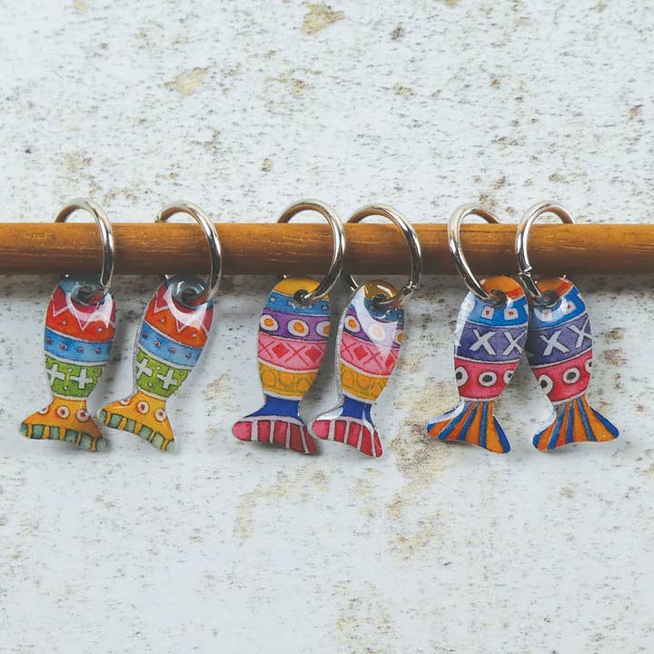 Marcadores de Malha em Forma de Peixe (Conjunto de 6) por atacado de Emma Ball Ltd