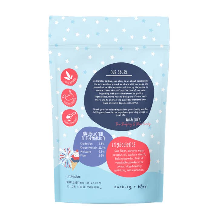Barkley & Blue - Wholesale Pet Treats - Dog - Stars & Stripes Treat Mix - 4th of July Summer Dog Treats