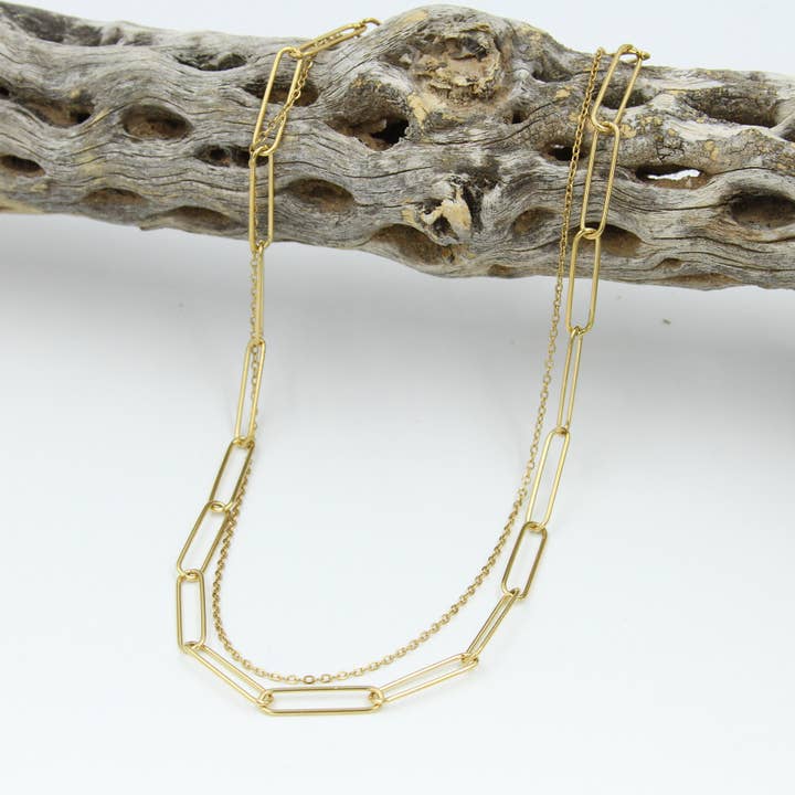 Sunday Girl by Amy DiLamarra - Vente Collier maille et chaîne - NK-422 | Collier à chaîne en trombone London1