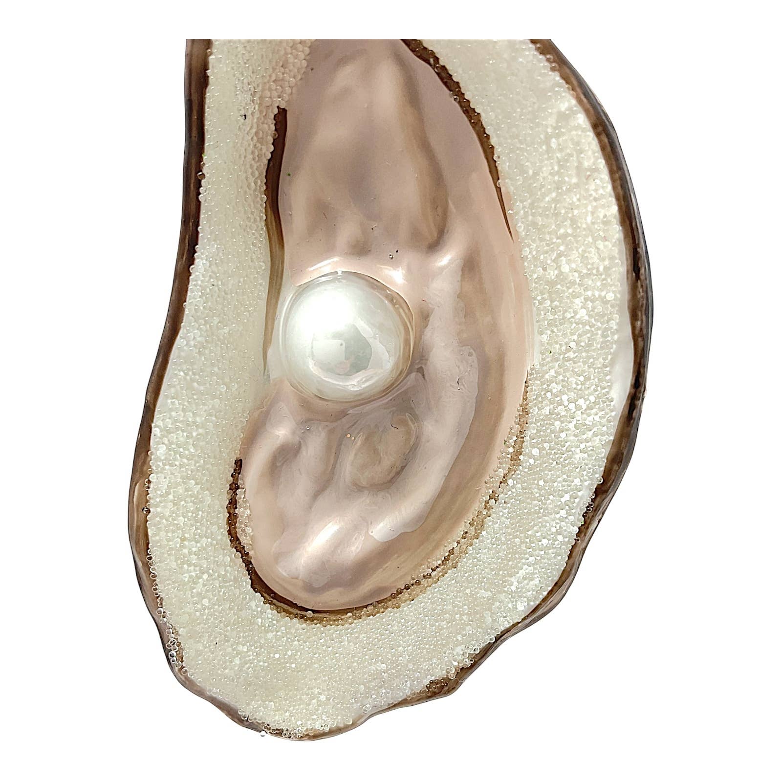 Pinnacle Peak Trading - Wholesale Ornament Set - Beaded Oyster on a Half Shell Polish Glass Ornament Set of 22