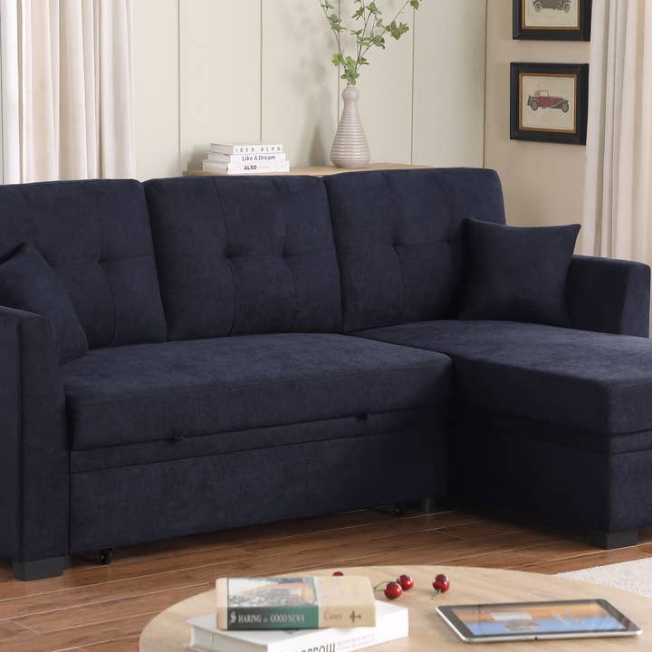 Infini Furnishings - Wholesale Sofa - Sectional sofa with pull-out bed & reversible storage chaise