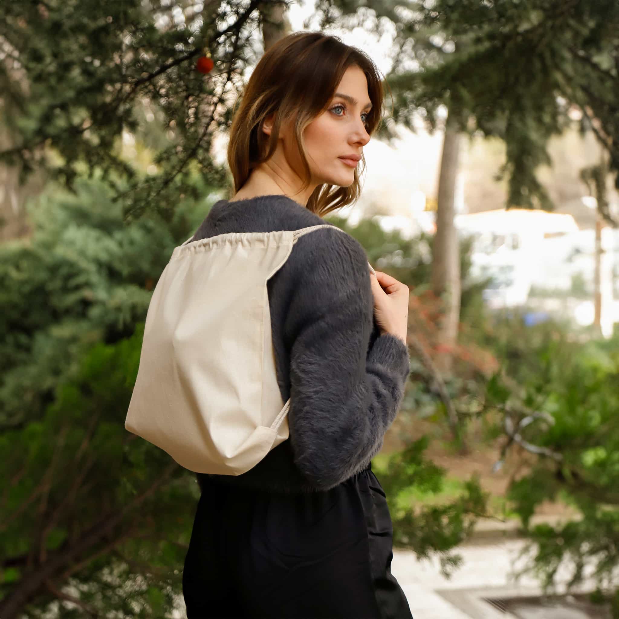 TBF - Wholesale Drawstring bag – Unisex - TBF Small Canvas Drawstring Backpack - BPK128