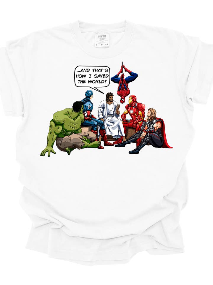 Made By Yen – Engroshandel T-shirt med print - Unisex – Hvordan Han reddede Verden | Unisex T-shirt