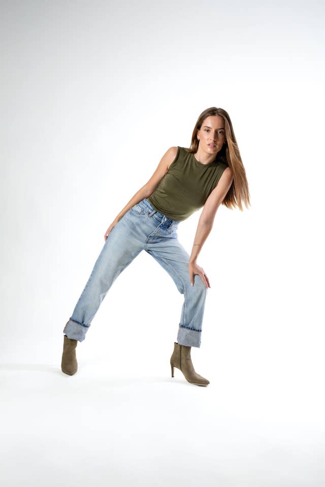 KMB Shoes - Wholesale Booties - Women's - HILARY KHAKI - Heeled Ankle Boots2