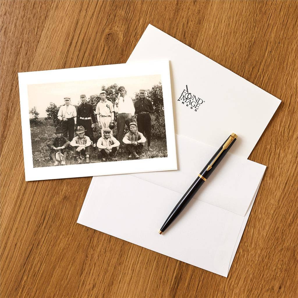 Found Image Press – wholesale Kontorsmateriel/Notecard Set – Gratulationskort AS-53 Gammalt basebollagfotografi1
