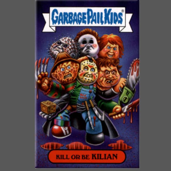 Ba Ba Buttons - Wholesale Magnet - GARBAGE PAIL KIDS, Halloween, Magnet, Button, Friday the 132