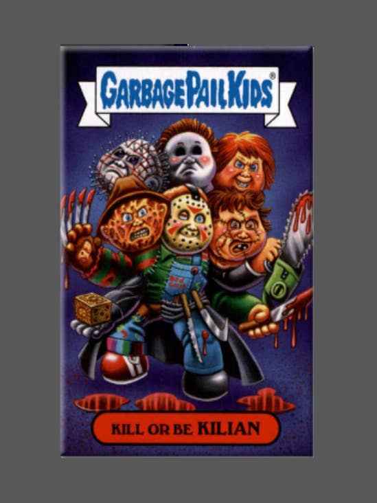 GARBAGE PAIL KIDS, Halloween, Magnet, Button, Friday the 13 for wholesale by Ba Ba Buttons