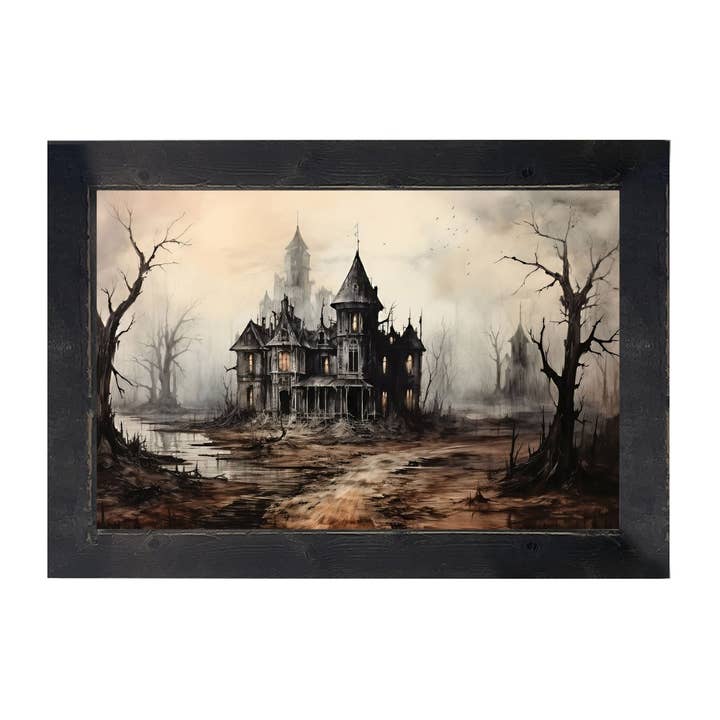 Ghostly houses-Horizontal Frame for wholesale by ginger blue
