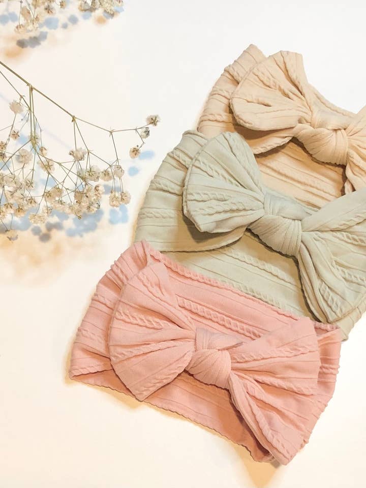 Bows Buzz | Natural Girls Headband for wholesale by AZUCENA