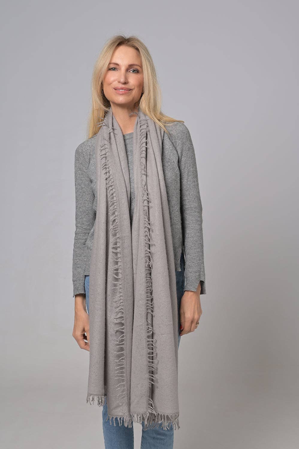 cute stuff GmbH – wholesale Halsduk - Dam – Bifeli-CS Lurex Cashmere halsduk i ask2