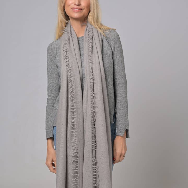 cute stuff GmbH – wholesale Halsduk - Dam – Bifeli-CS Lurex Cashmere halsduk i ask2