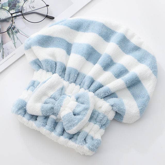 VIGOR - Wholesale Shower cap - Microfiber Shower Drying Bow-knot Shower Cap Hair Turban hair Wrap Bath Cap6