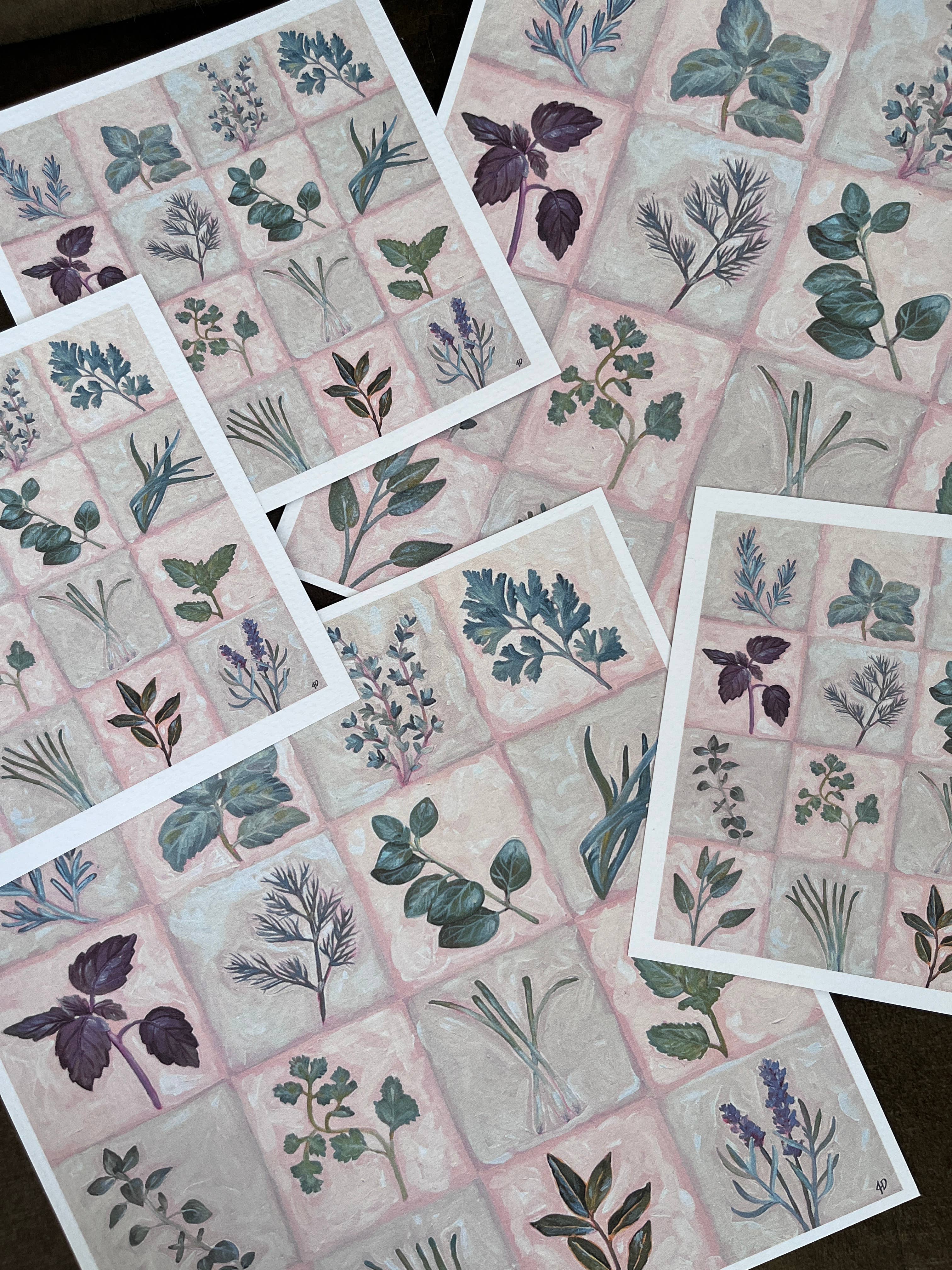 Jessi's Messes - Wholesale Art Print - Kitchen Wall art - Herbs art print5