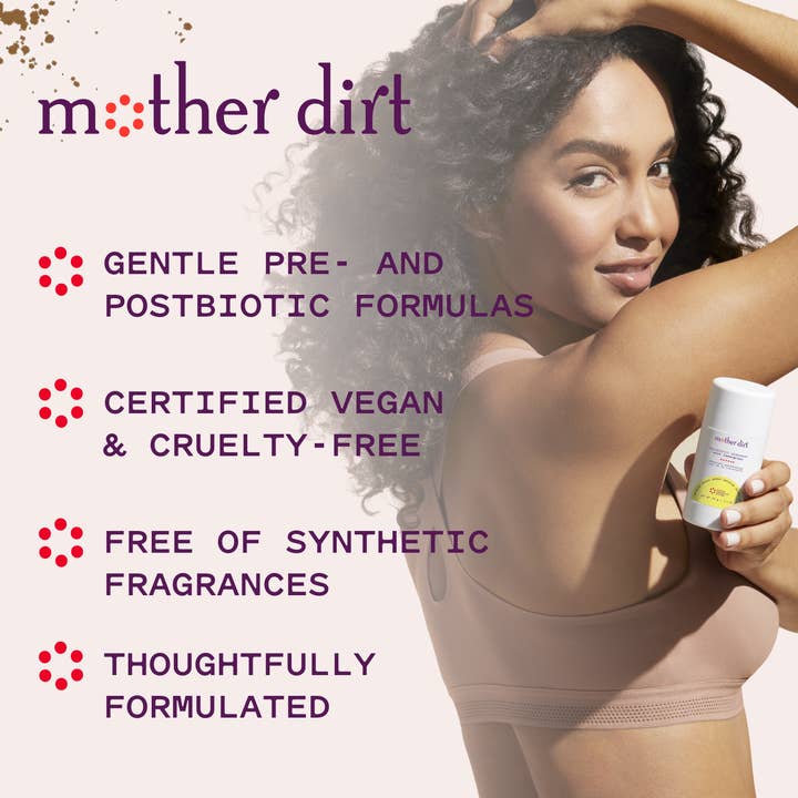Mother Dirt - Wholesale Deodorant - Unisex - Postbiotic Deodorant with Lemongrass