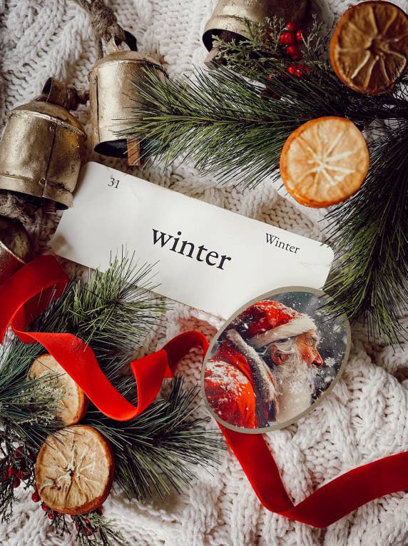 Joy Grace Home Designs - Wholesale Tafelbladdecoratie - Handgemaakte Vintage Geïnspireerde Seizoensgebonden Winter Flashcards