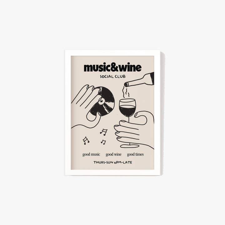 Lune Club - Wholesale Art Print - Music & Wine Social Club Print14