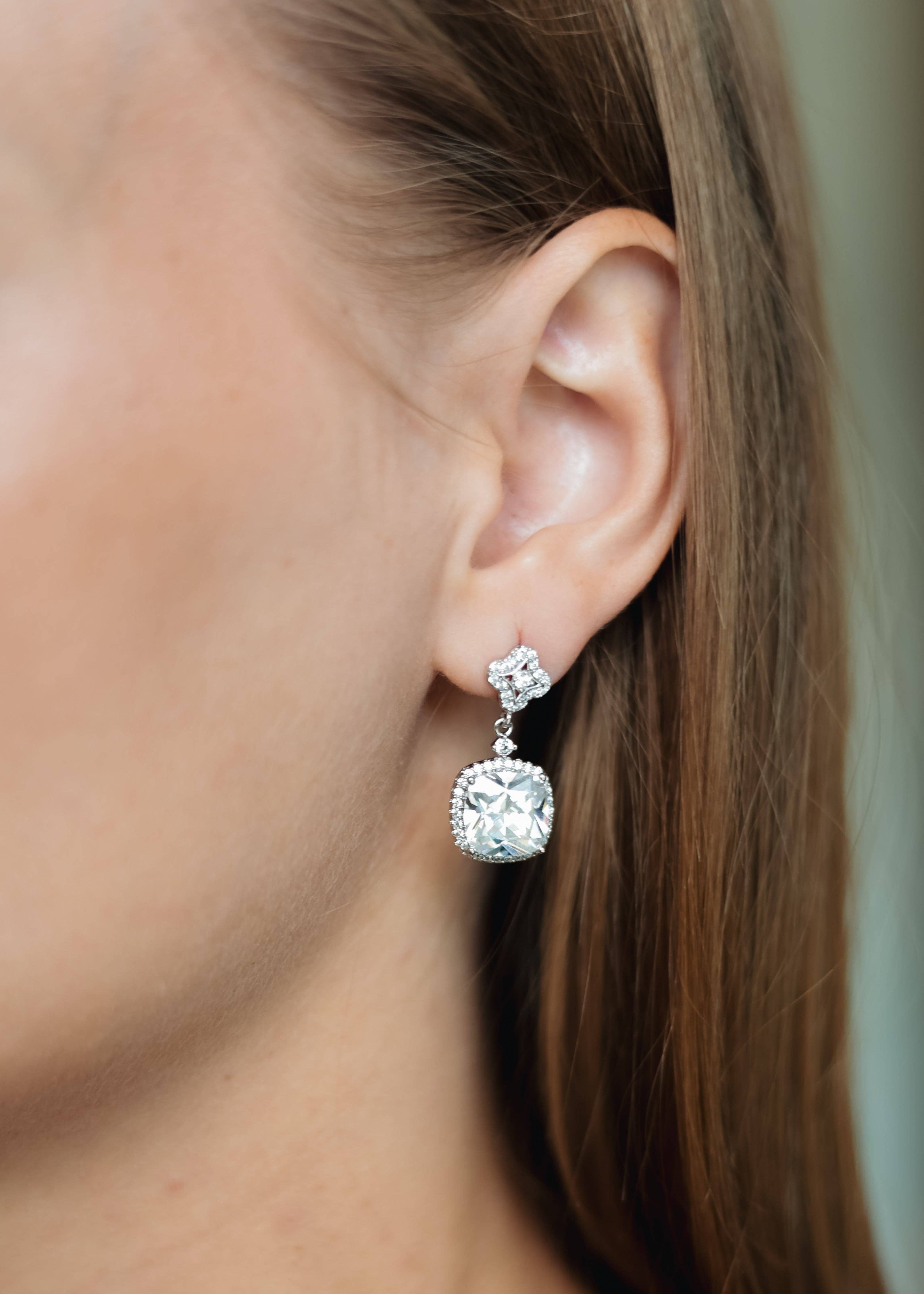 Sedy Jewelry - Wholesale Dangle Earrings - Wedding & Prom Cubic Zirconia Drop Earrings – Gold Plated4