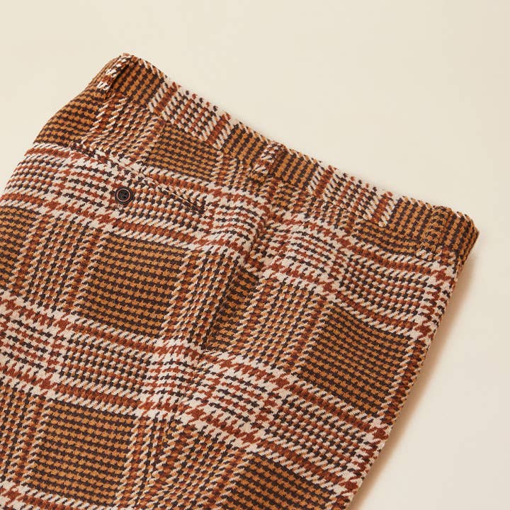 KHAKI Glenn Check Pants for wholesale on Faire2