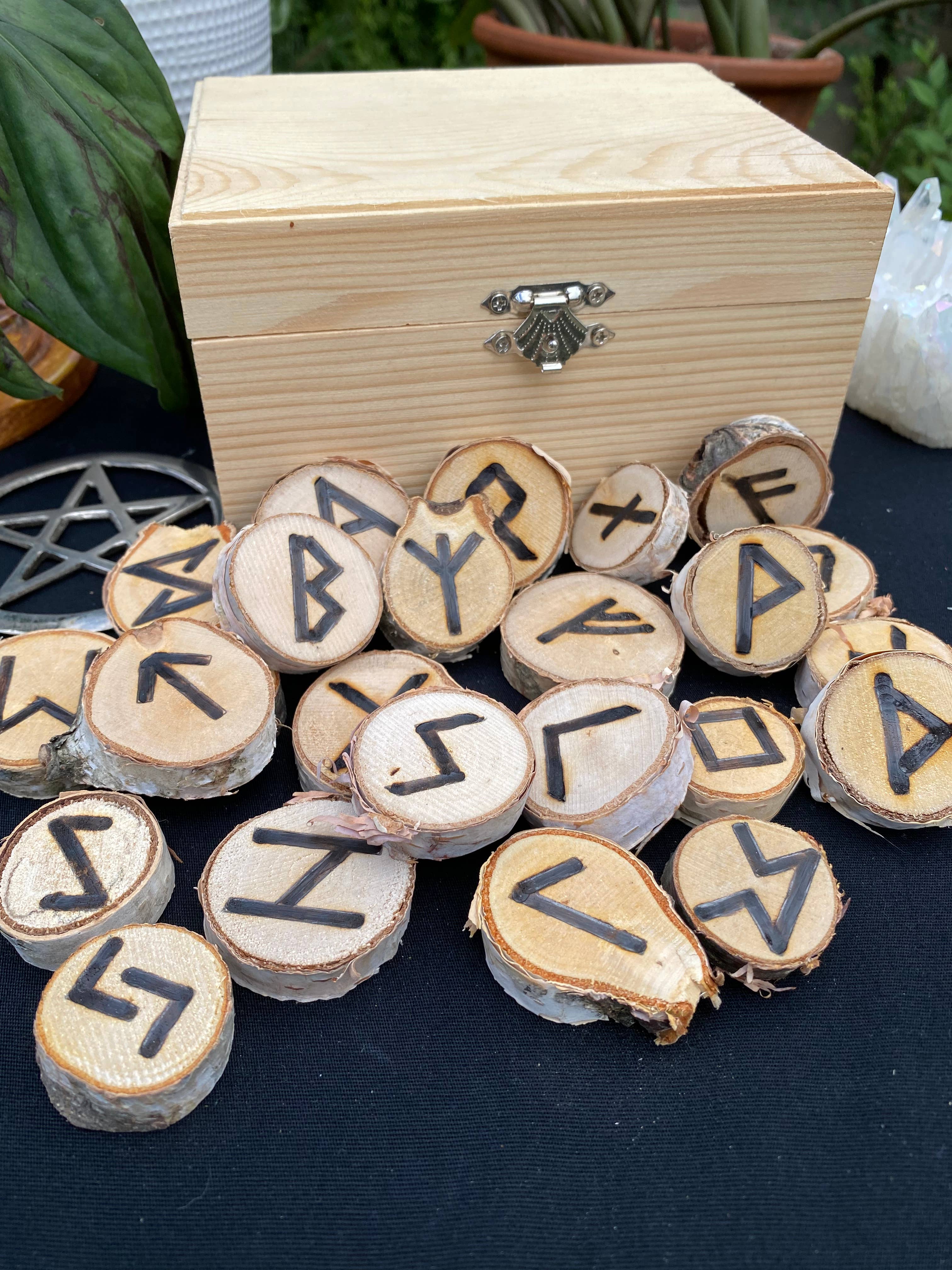 You Are Uniquely Magic - Wholesale Meditation Supplies - Elder Futhark Runes. Hand Drawn And Hand Burned w/ Box3