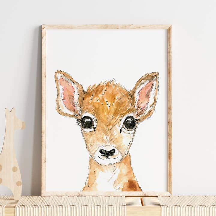 Lámina de arte de ciervo para venta al por mayor de WLDFLWR Studio