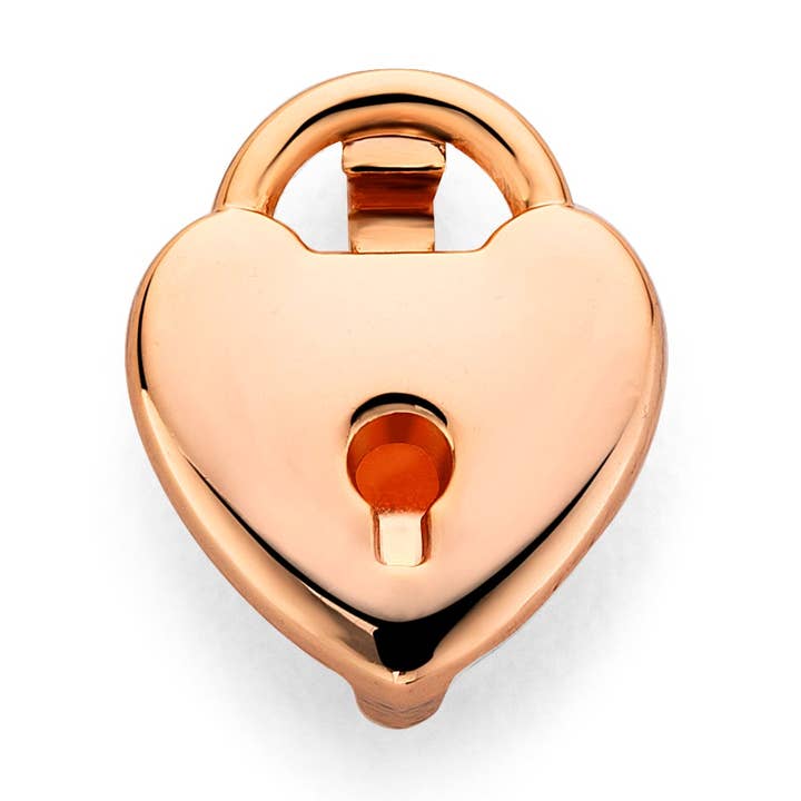 Mesh charm heart keyhole rose gold for wholesale by DUCETT