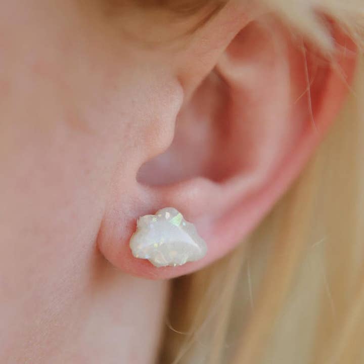 Mini Opal Cloud Polymer Clay Earring Studs for wholesale by bohemians closet