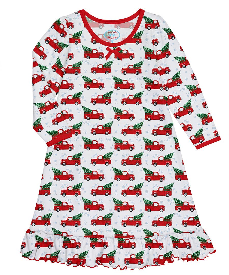 Sara's Prints - Vendita all'ingrosso Camicia da notte - Bambini - Camicia da notte a maniche lunghe Holiday Whirl-and-Twirl '232