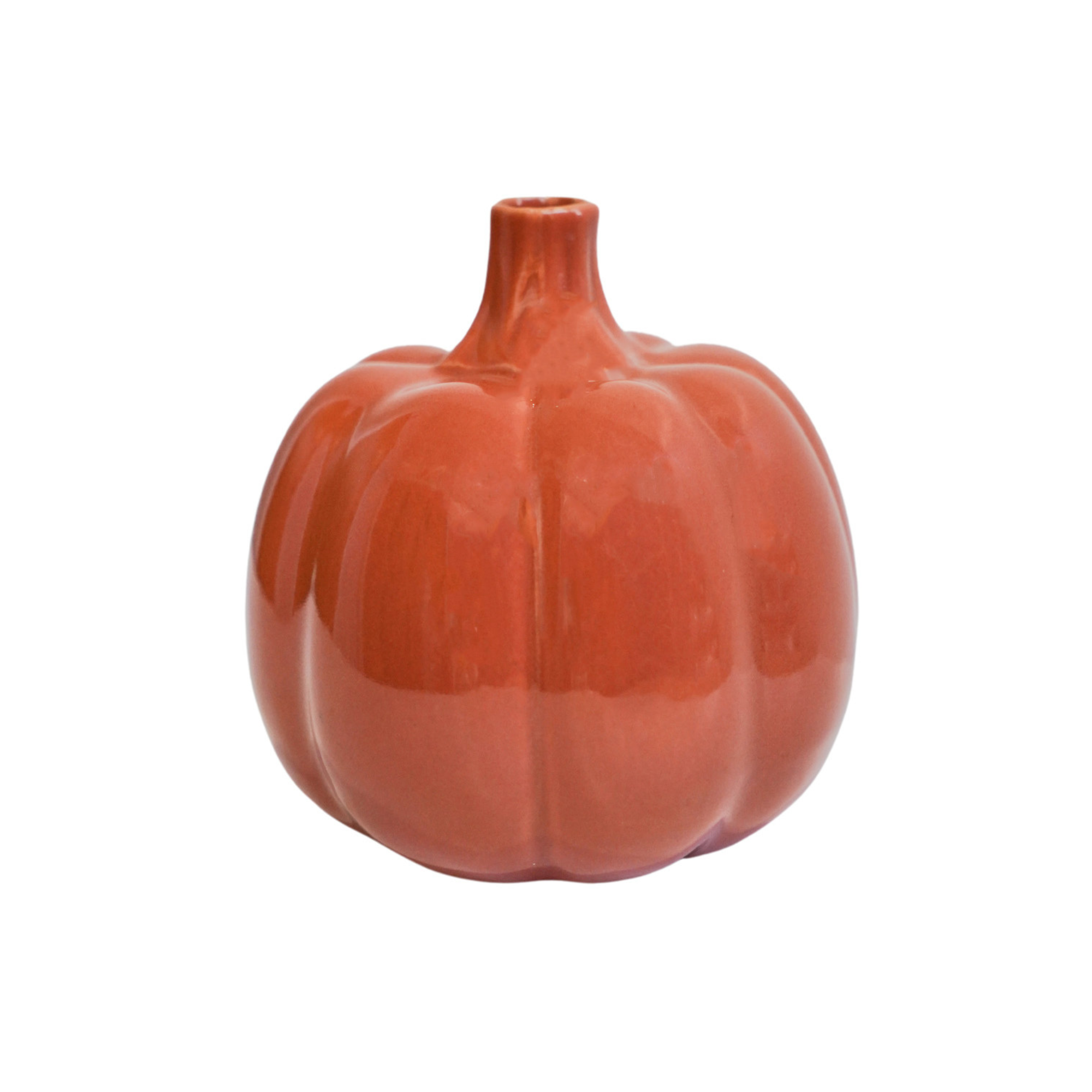 Ivyline International - Wholesale Vase - Glazed Pumpkin Bud Vase H12.5cm D12cm1