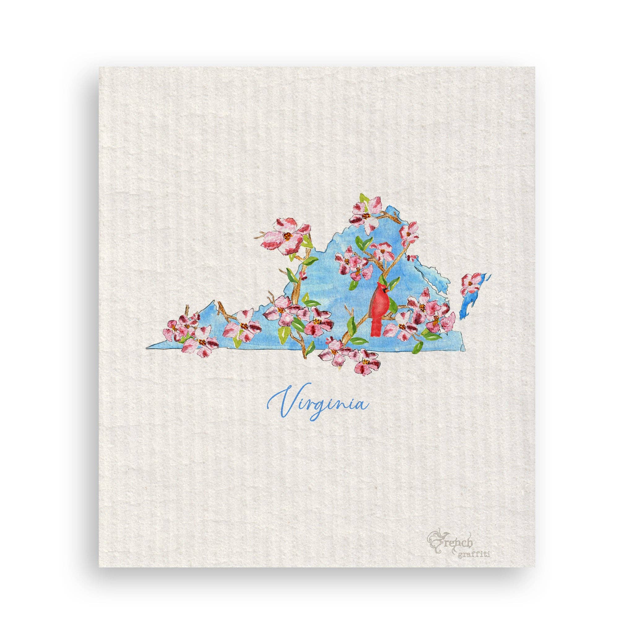 French Graffiti - Wholesale Tea Towel - Floral Virginia16