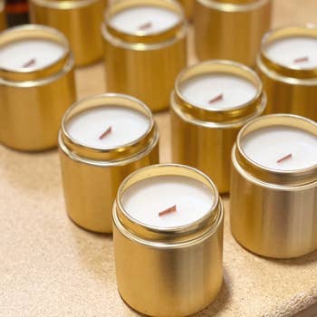 12 candles/Wholesale Soy Wax Wood Wick /Blank;Private Label for your store  - Faire