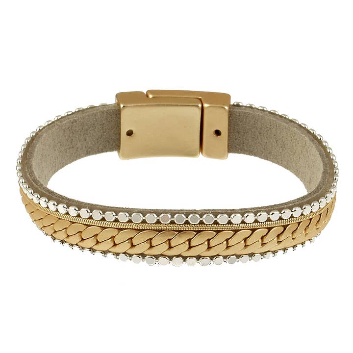 Origin Jewelry - Wholesale Charm/Dangle Bracelet - L. Matt Kc Gold/Shiny Silver Bracelet