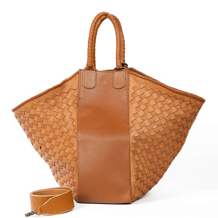 Deux Mains: Haiti Fair Trade - Wholesale Tote Bag - Women's - All Day Leather Tote