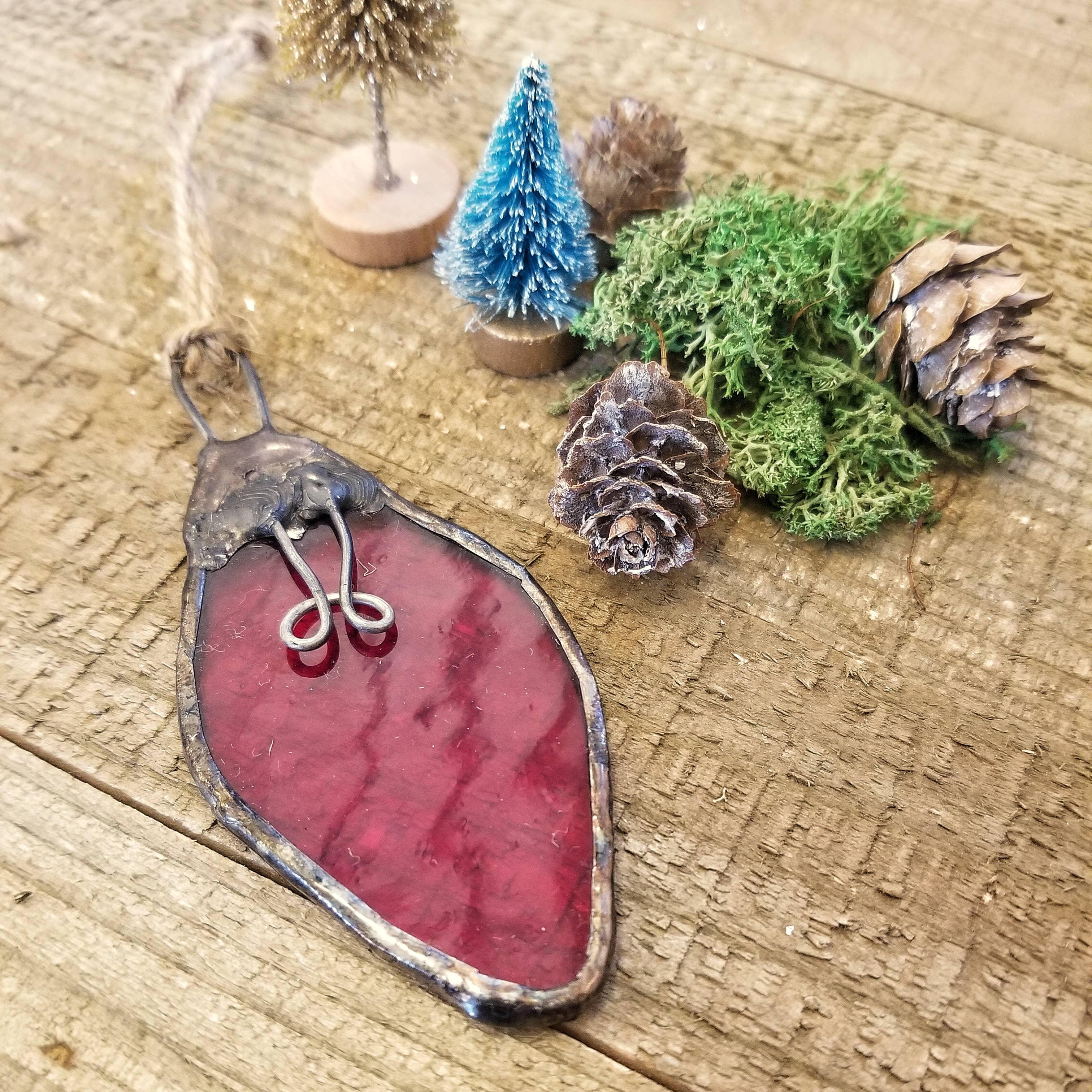 Lost & Found Design - Wholesale Ornament - Stained glass vintage bulb ornament1