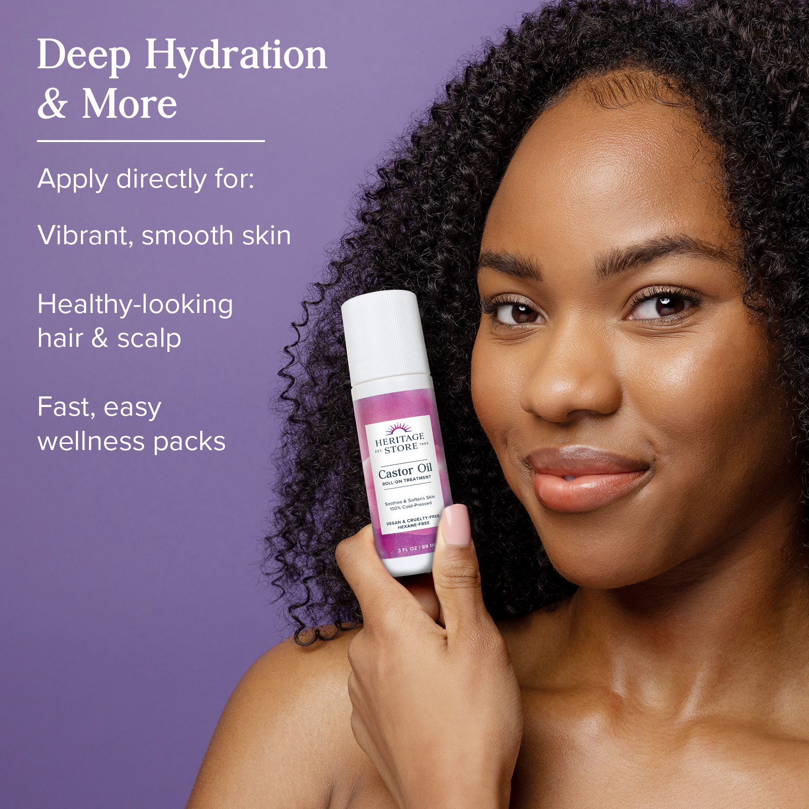 Heritage Store - Wholesale Essential Oil Roll-On - Castor Oil Roll-On 3 oz2