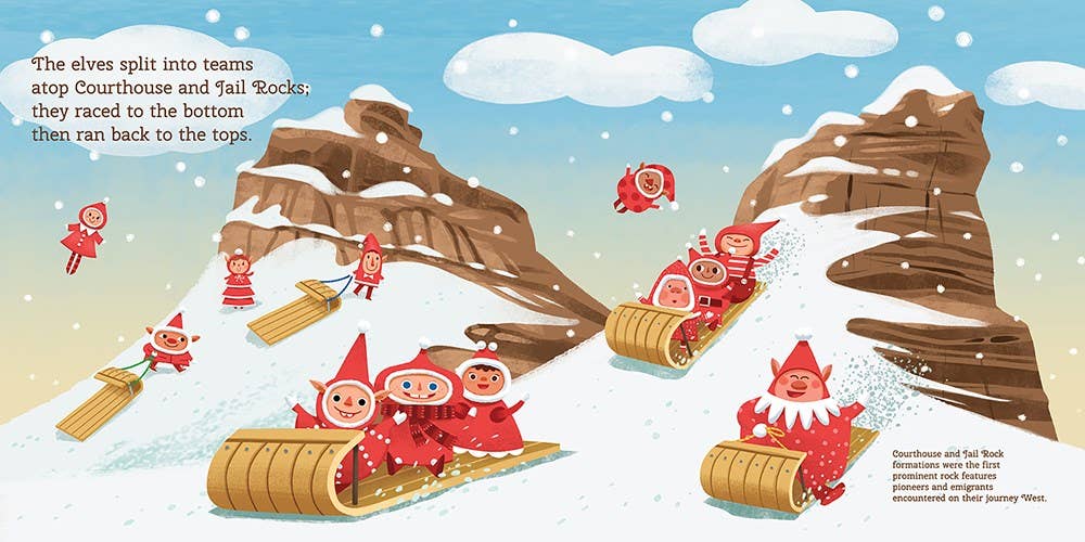 Familius, LLC - Wholesale Preschool Book (3-5) - 12 Little Elves Visit Nebraska4