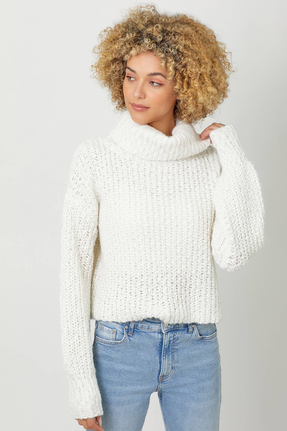 Mystree – wholesale Knitted jumper – Women′s – 60795 Turtle Neck Cropped Sweater 8