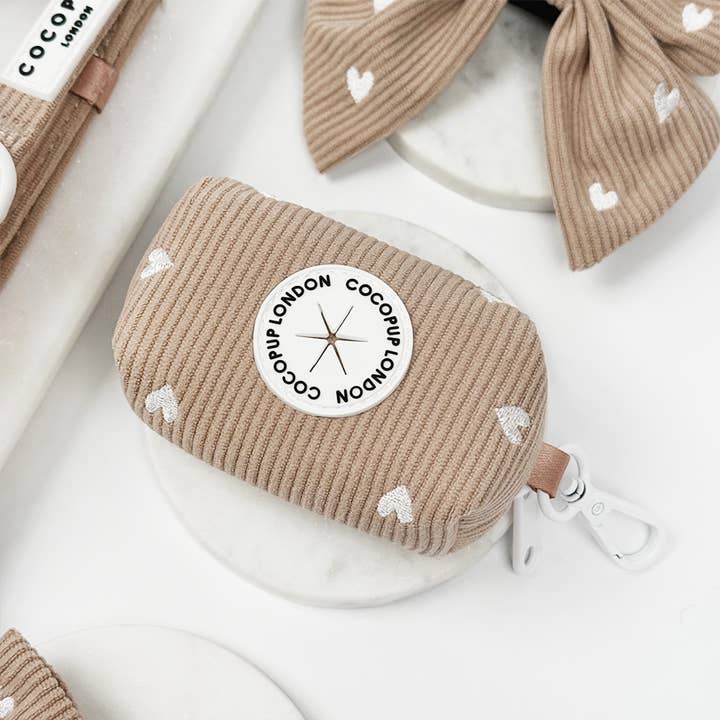 Chai Hearts Poop Bag Holder for wholesale by Cocopup London