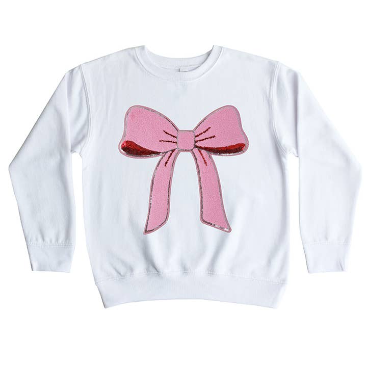 Chenille Bow Sweatshirt for wholesale by Sparkle Sisters by Couture Clips