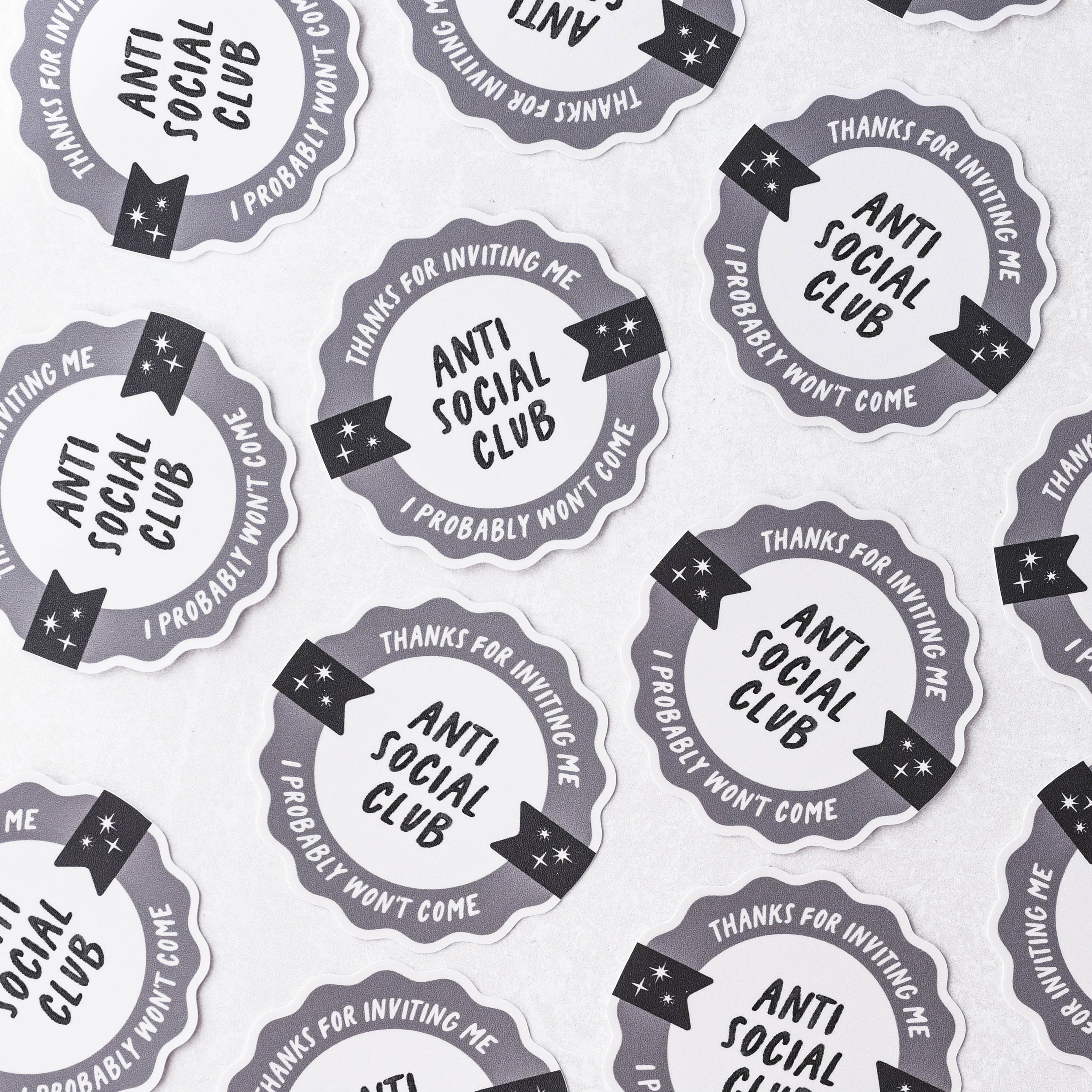 Simple Whimsy - Wholesale Sticker - Anti-Social Club - Vinyl Sticker2