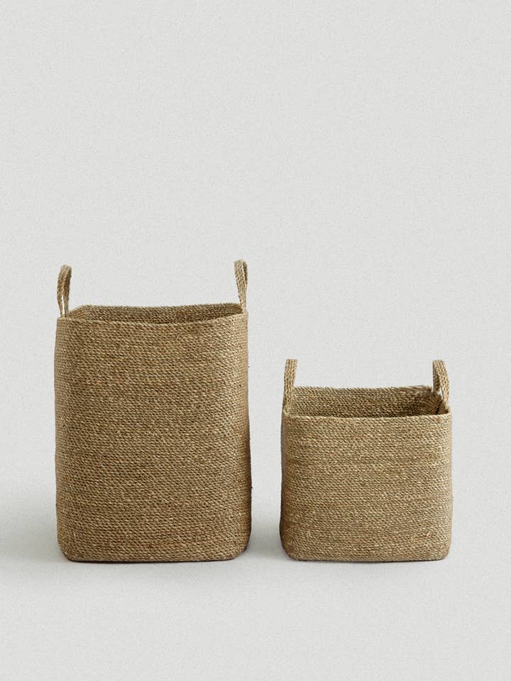 Square Seagrass Basket – Souk Square Set of 2 for wholesale by SUNNY HOME