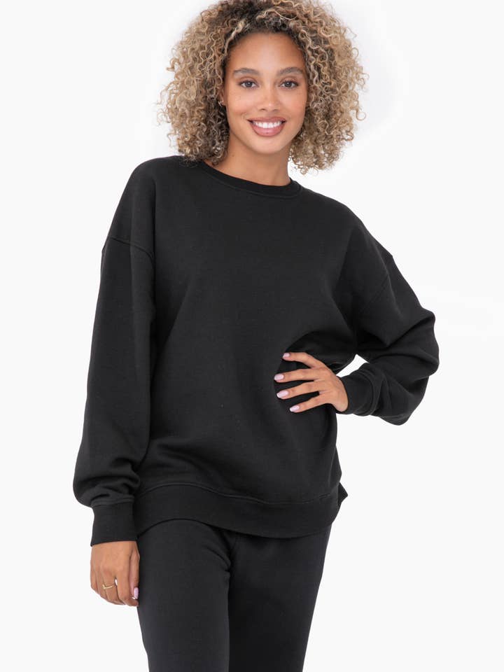 Mono B - Wholesale Sweatshirt - Women's - Oversized Fleece Sweatshirt