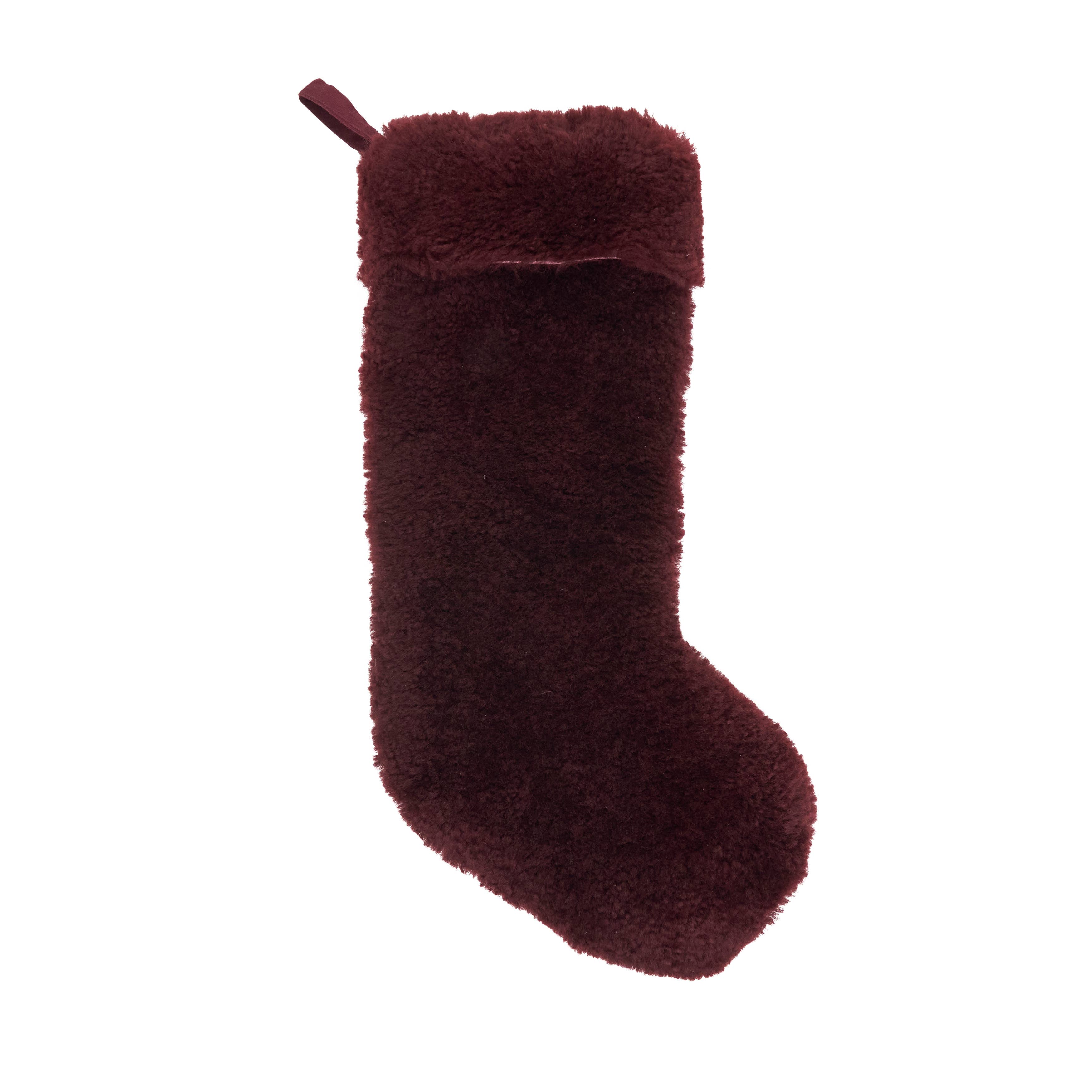Saro Lifestyle - Wholesale Holiday Stocking - Cozy Delight Lamb Fur Stocking9