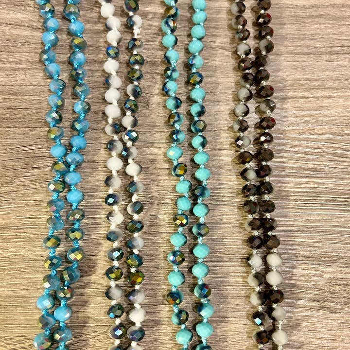 36” Crystal Bead Necklace- Multiple Colors for wholesale by Sparkly South Wholesale