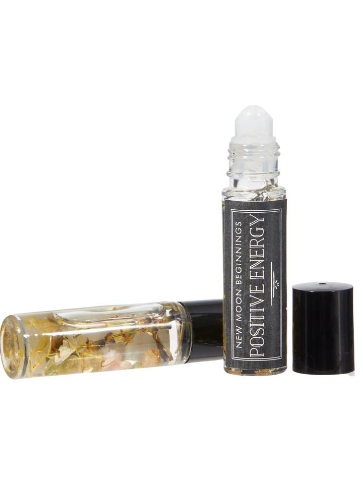 Positive Energy Essential Oil Roll-On Clear Quartz Crystal for wholesale by New Moon Beginnings