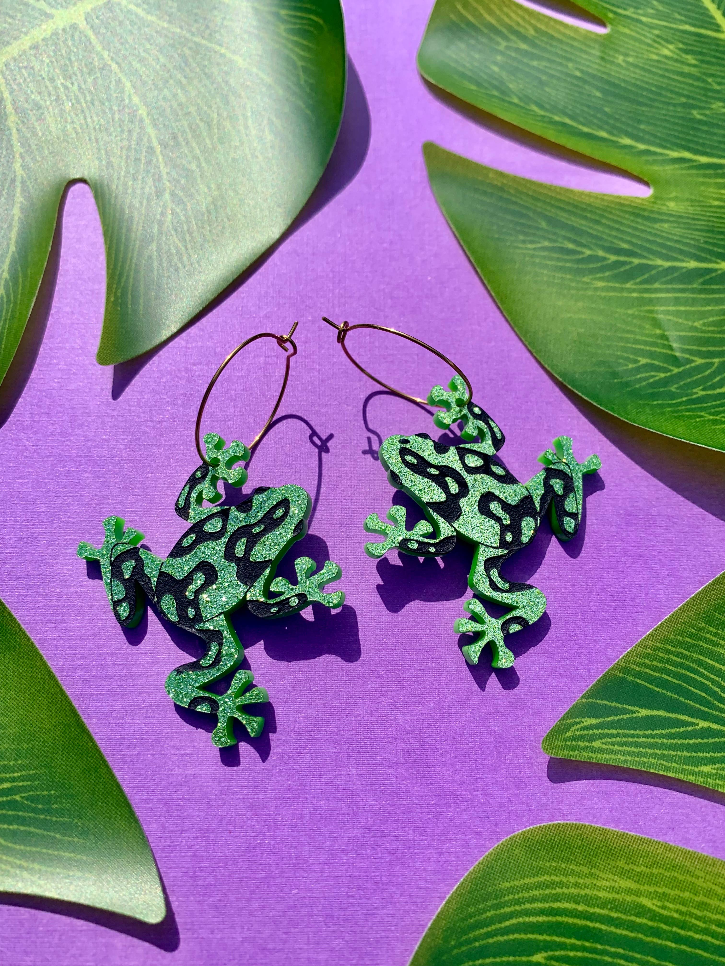 Not Picasso - Wholesale Hoop Earrings - Dart Frogs 2