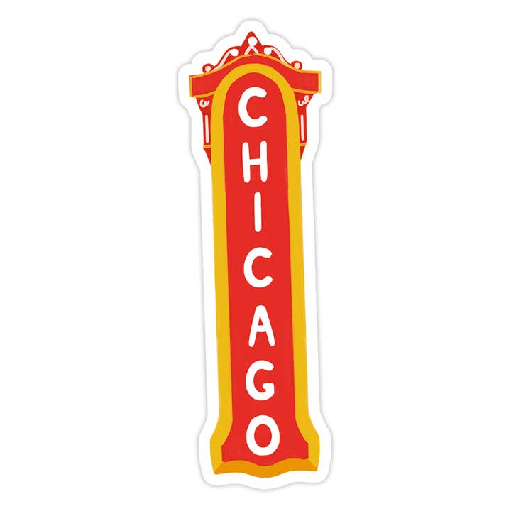 Chicago Vinyl Sticker - Housewarming, Grad, Travel Gift for wholesale by Bloomwolf Studio