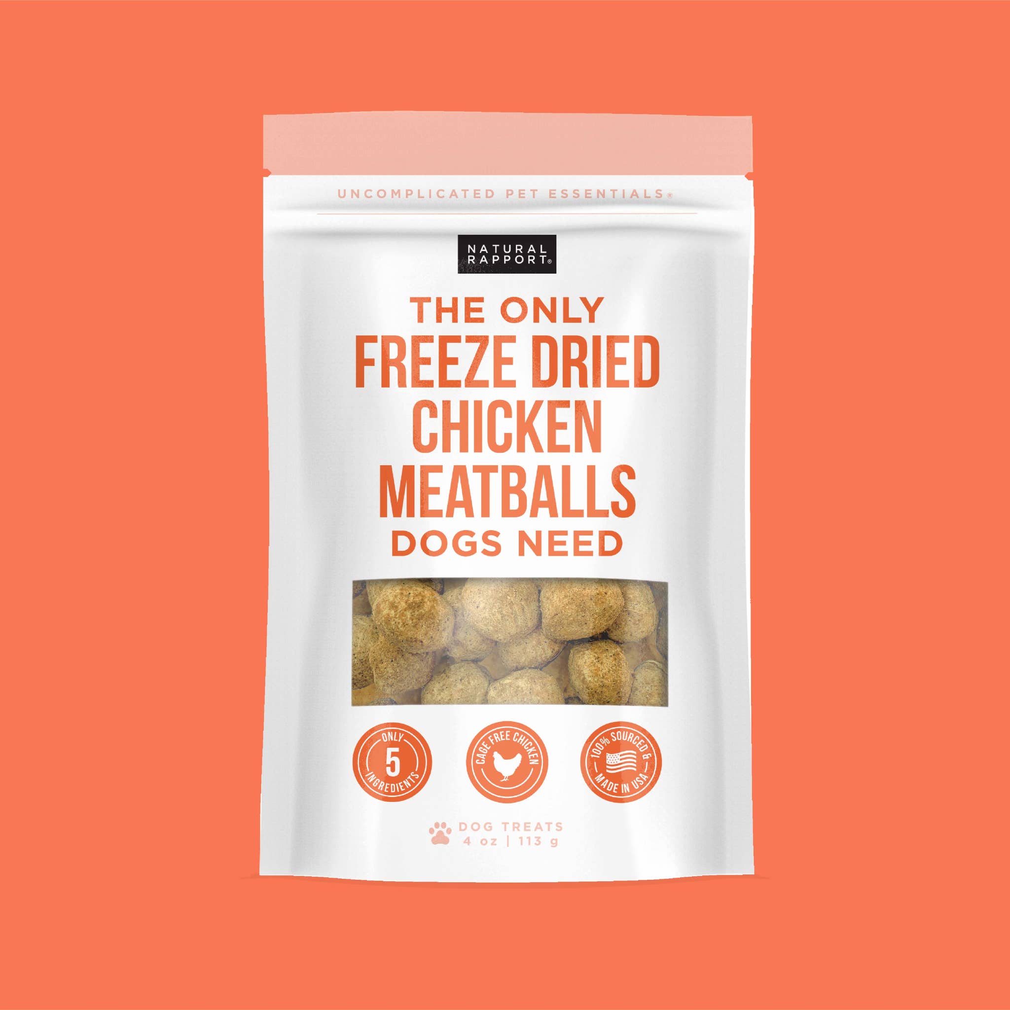 Natural Rapport - Wholesale Pet food – Dog - The Only Freeze Dried Chicken Meatballs Dogs Need