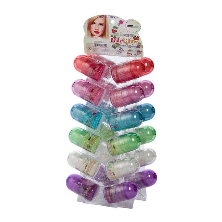 PINEAPPLE Beauty - Wholesale Body Glitter/Shimmer - Beauty Treats 2203D Large Roll-on Body Glitter Gel - 24pc