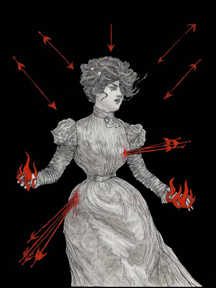 Vautours, gothique, victorien, flèches pour la vente par Mary Syring