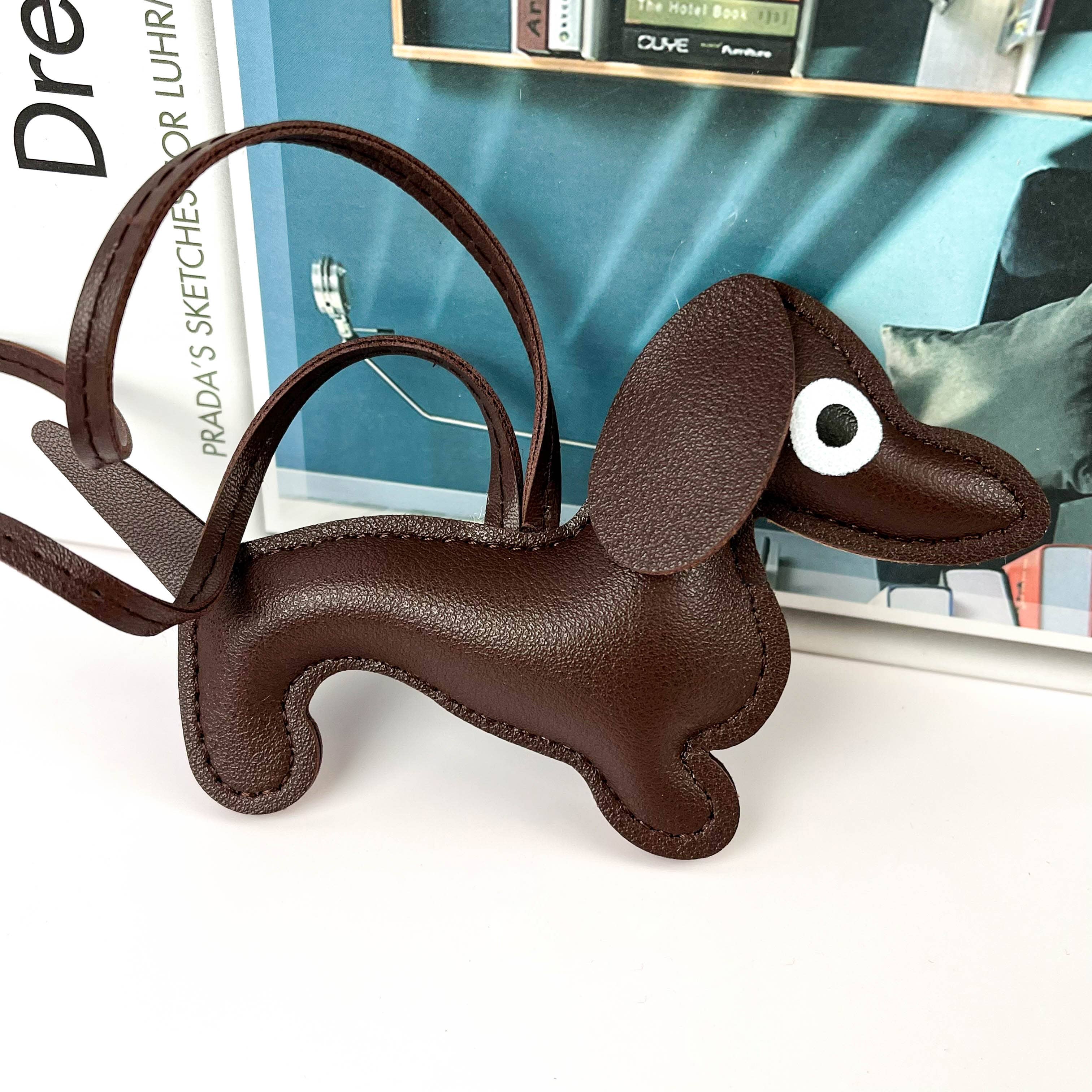 SoapElenGlen - Wholesale Purse/Bag Accessory - Women's - Dachshund Bag Pendant, Leather Strap Puppy Accessories8